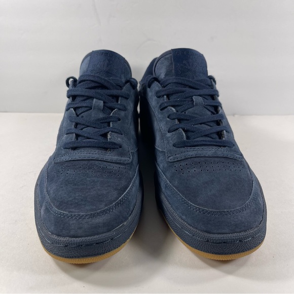 Reebok Club C 85 Suede Night Navy Gum Sole Low Top Sneakers Men’s 9.5 - Picture 2 of 8